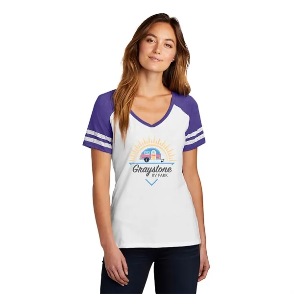 DISTRICT MADE® LADIES GAME V-NECK TEE... from ASI 30208 A P Specialties / AP Specialties