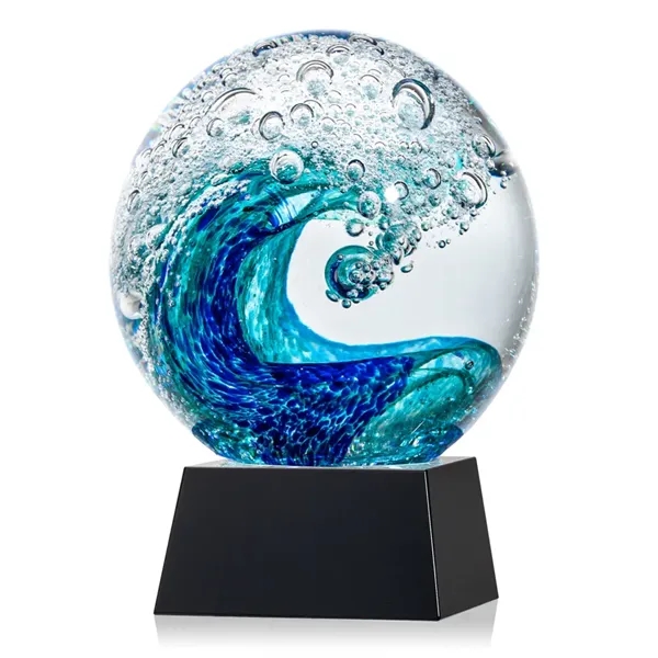 The magnificent Surfside Artglass award features a beautiful crashing blue wave... from ASI 84592 St Regis Group / St Regis