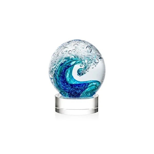 The magnificent Surfside Artglass award features a beautiful crashing blue wave... from ASI 84592 St Regis Group / St Regis