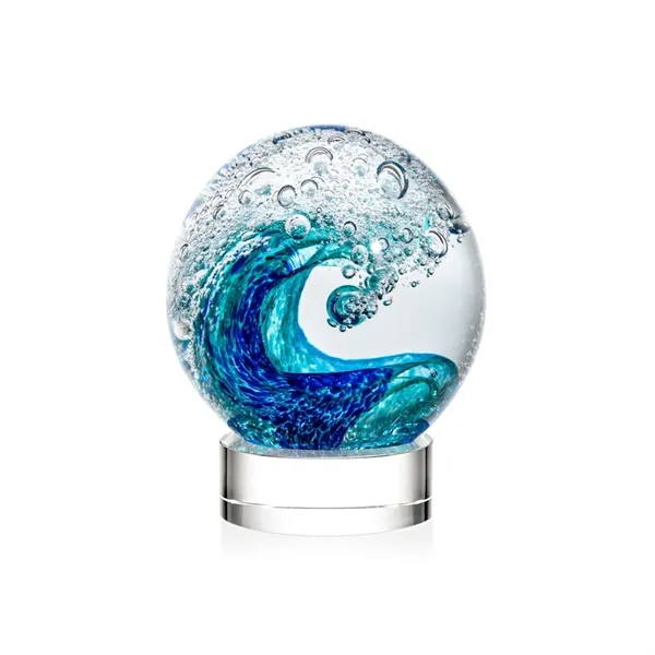 The magnificent Surfside Artglass award features a beautiful crashing blue wave... from ASI 84592 St Regis Group / St Regis