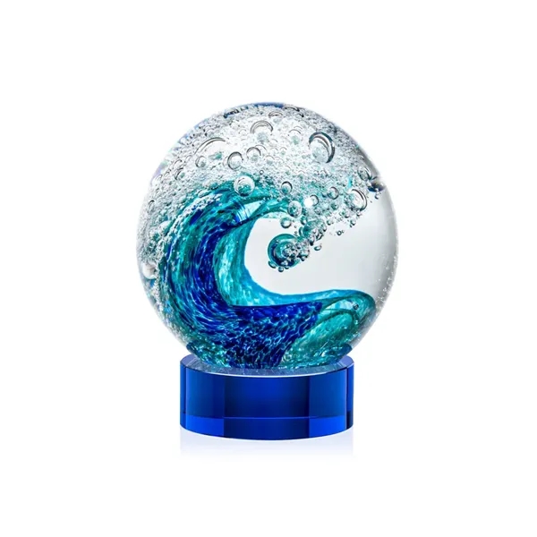 The magnificent Surfside Artglass award features a beautiful crashing blue wave... from ASI 84592 St Regis Group / St Regis