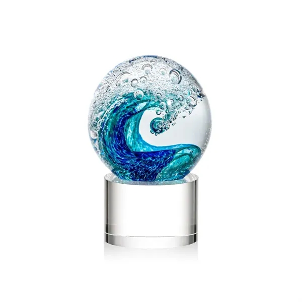 The magnificent Surfside Artglass award features a beautiful crashing blue wave... from ASI 84592 St Regis Group / St Regis