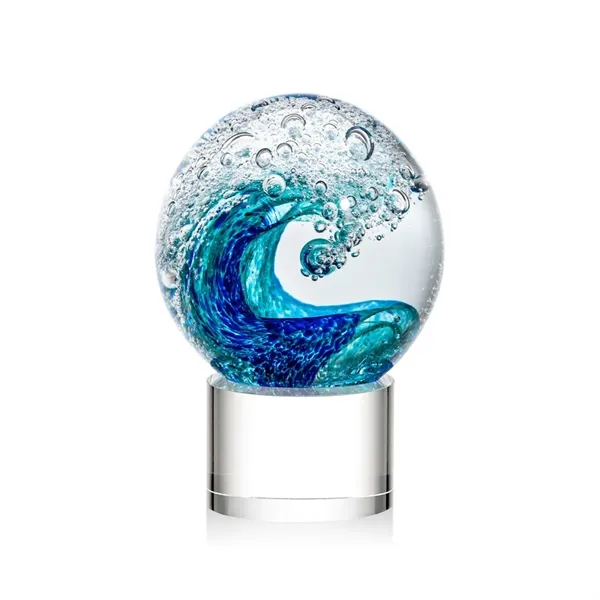The magnificent Surfside Artglass award features a beautiful crashing blue wave... from ASI 84592 St Regis Group / St Regis