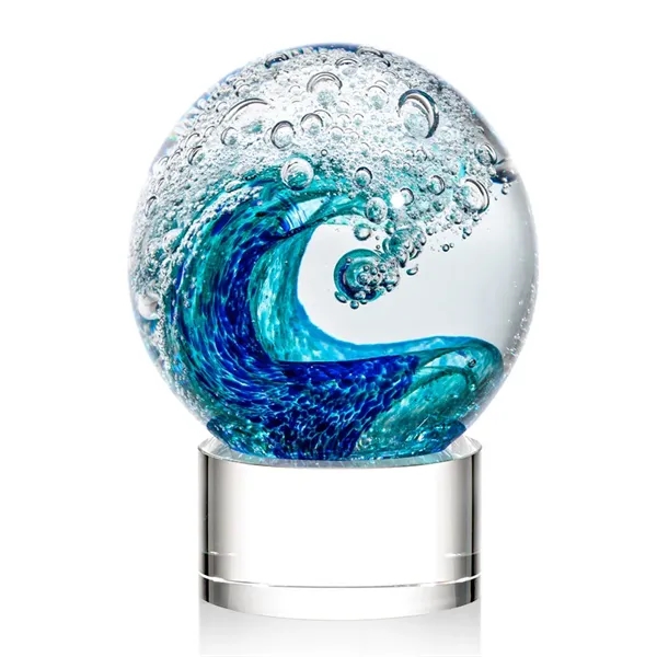 The magnificent Surfside Artglass award features a beautiful crashing blue wave... from ASI 84592 St Regis Group / St Regis