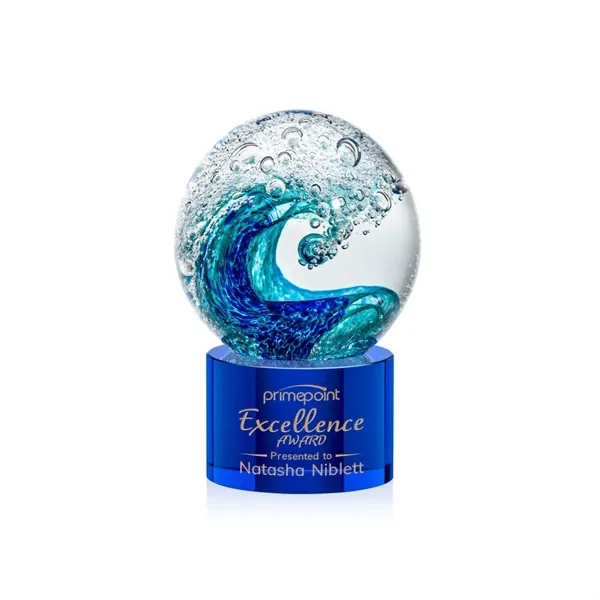 The magnificent Surfside Artglass award features a beautiful crashing blue wave... from ASI 84592 St Regis Group / St Regis