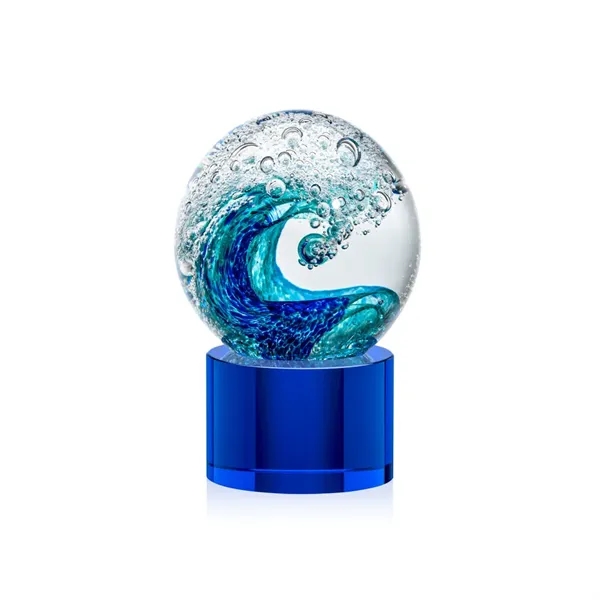 The magnificent Surfside Artglass award features a beautiful crashing blue wave... from ASI 84592 St Regis Group / St Regis