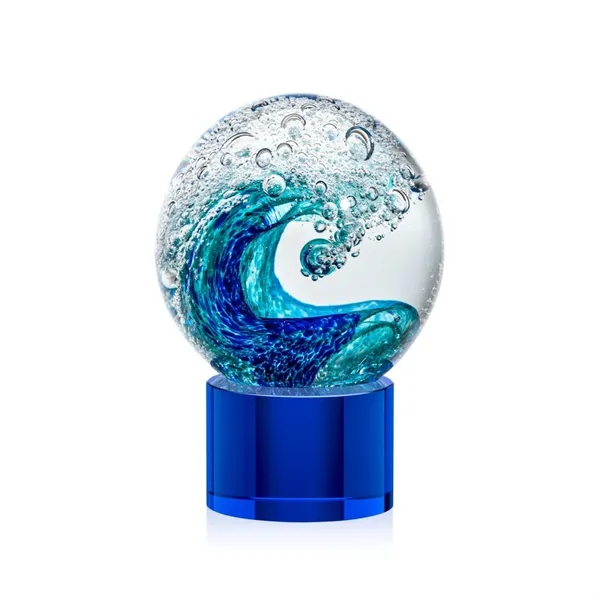 The magnificent Surfside Artglass award features a beautiful crashing blue wave... from ASI 84592 St Regis Group / St Regis
