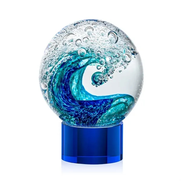 The magnificent Surfside Artglass award features a beautiful crashing blue wave... from ASI 84592 St Regis Group / St Regis