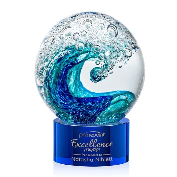 The magnificent Surfside Artglass award features a beautiful crashing blue wave... from ASI 84592 St Regis Group / St Regis