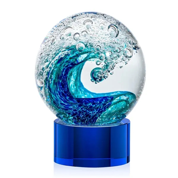 The magnificent Surfside Artglass award features a beautiful crashing blue wave... from ASI 84592 St Regis Group / St Regis