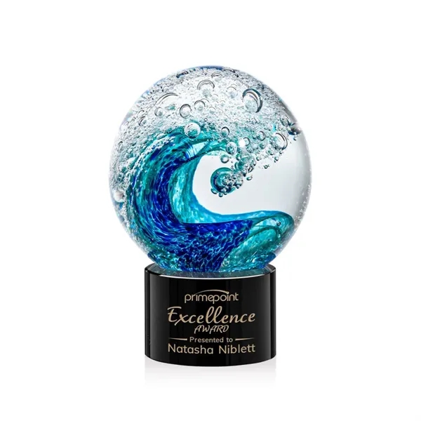 The magnificent Surfside Artglass award features a beautiful crashing blue wave... from ASI 84592 St Regis Group / St Regis