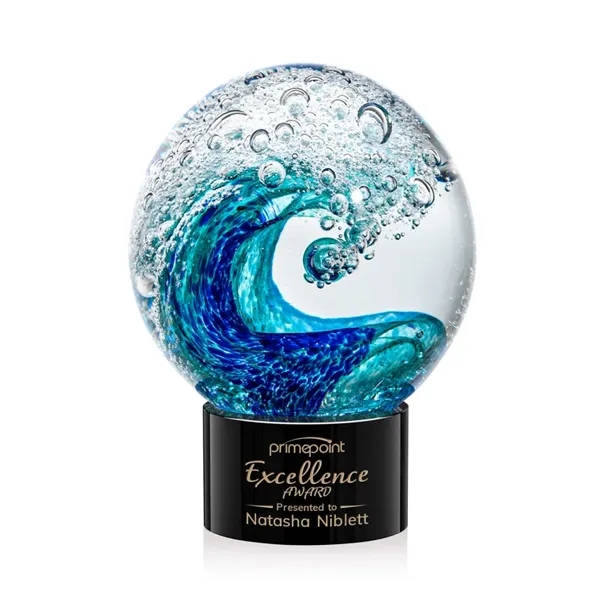 The magnificent Surfside Artglass award features a beautiful crashing blue wave... from ASI 84592 St Regis Group / St Regis