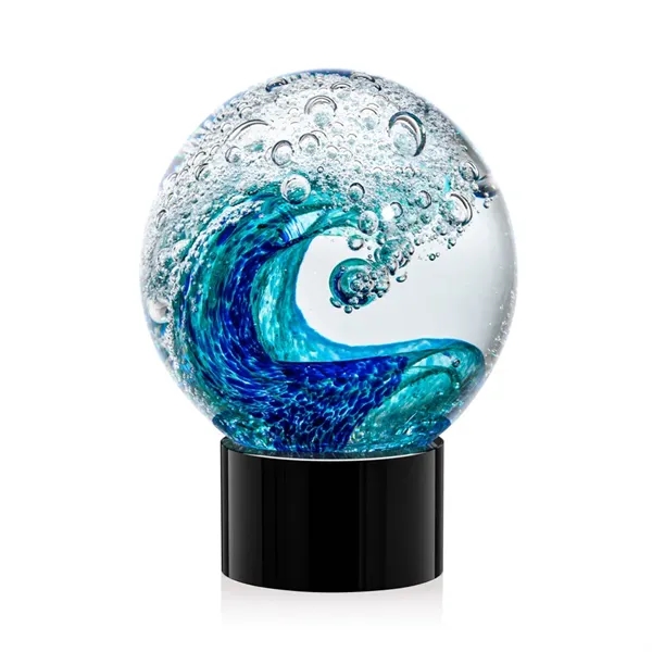 The magnificent Surfside Artglass award features a beautiful crashing blue wave... from ASI 84592 St Regis Group / St Regis