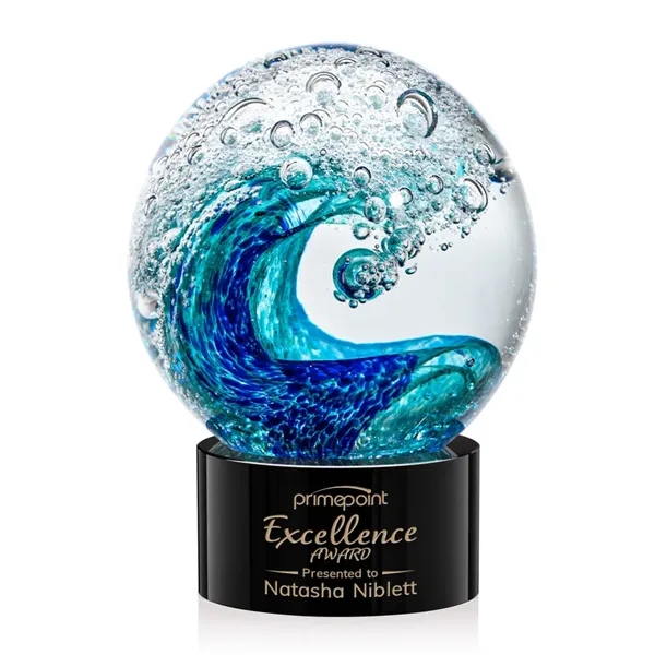 The magnificent Surfside Artglass award features a beautiful crashing blue wave... from ASI 84592 St Regis Group / St Regis