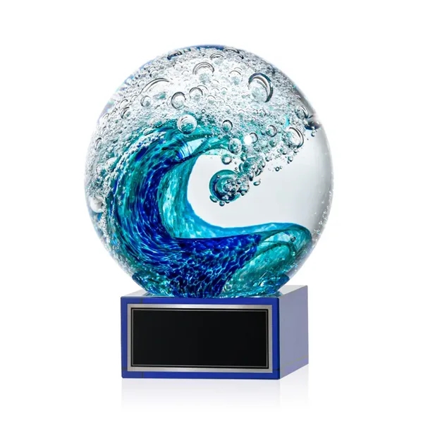 The magnificent Surfside Artglass award features a beautiful crashing blue wave... from ASI 84592 St Regis Group / St Regis