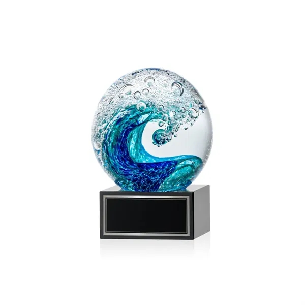 The magnificent Surfside Artglass award features a beautiful crashing blue wave... from ASI 84592 St Regis Group / St Regis