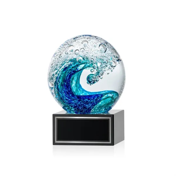 The magnificent Surfside Artglass award features a beautiful crashing blue wave... from ASI 84592 St Regis Group / St Regis
