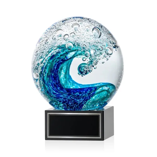 The magnificent Surfside Artglass award features a beautiful crashing blue wave... from ASI 84592 St Regis Group / St Regis