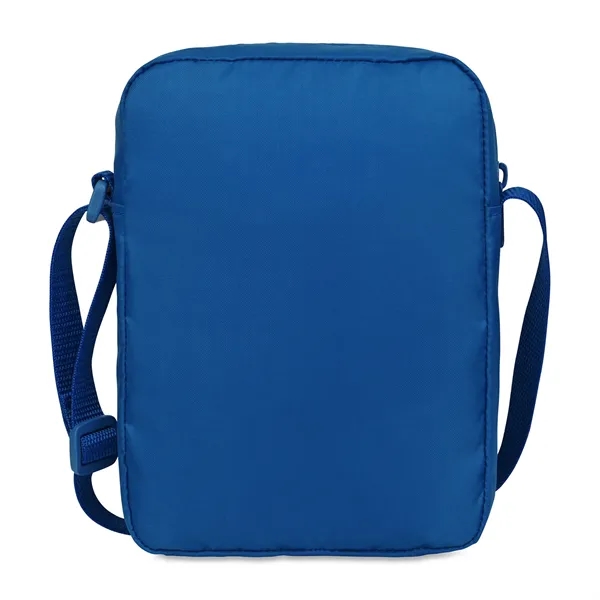 Recycled mini crossbody with zippered main compartment, interior slash pocket with... from ASI 56070 Gemline / Gemline®