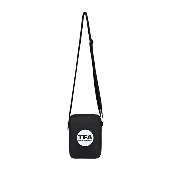 Recycled mini crossbody with zippered main compartment, interior slash pocket with... from ASI 56070 Gemline / Gemline®