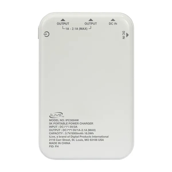 Power bank with 5000mAh rechargeable lithium polymer battery.... from ASI 56070 Gemline / Gemline®