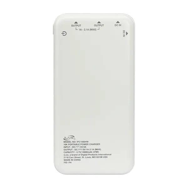 Power bank with 10000mAh rechargeable lithium polymer battery.... from ASI 56070 Gemline / Gemline®