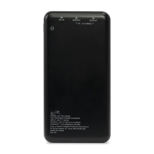 Power bank with 16000mAh rechargeable lithium polymer battery.... from ASI 56070 Gemline / Gemline®