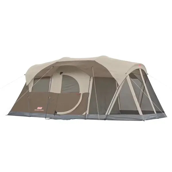 WeatherMaster®  Screened Cabin 6-Person Tent. Its hinged door easily swings... from ASI 45647 Coleman Co Inc
