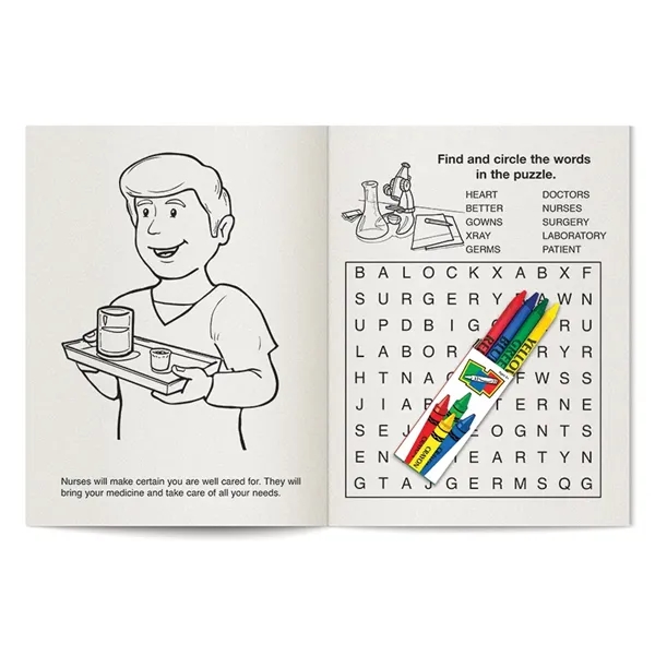 A Trip To The Hospital educational coloring and activity book fun... from ASI 45815 Coloring Book Solutions / Coloring Book Solutions™