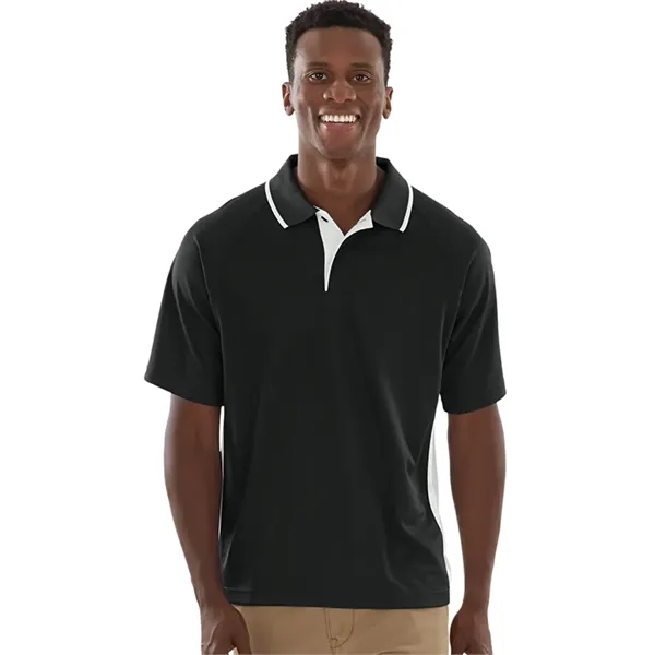 Men's polyester pique knit color-blocked polo shirts... from ASI 44620 Charles River Apparel