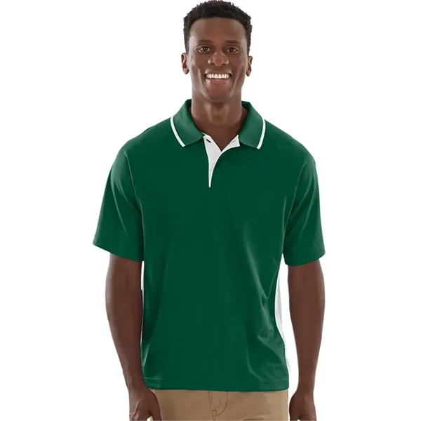 Men's polyester pique knit color-blocked polo shirts... from ASI 44620 Charles River Apparel