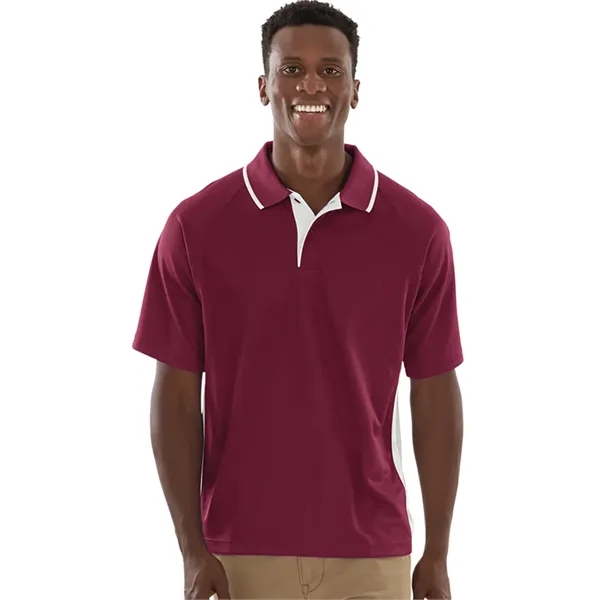 Men's polyester pique knit color-blocked polo shirts... from ASI 44620 Charles River Apparel
