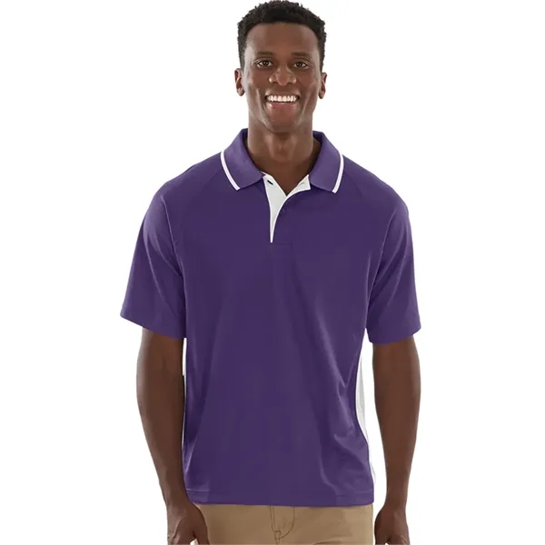 Men's polyester pique knit color-blocked polo shirts... from ASI 44620 Charles River Apparel