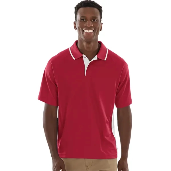 Men's polyester pique knit color-blocked polo shirts... from ASI 44620 Charles River Apparel