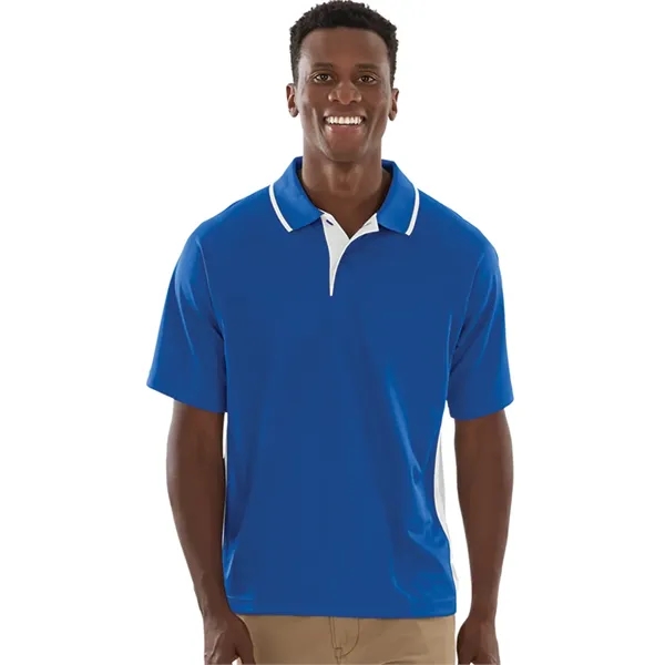 Men's polyester pique knit color-blocked polo shirts... from ASI 44620 Charles River Apparel