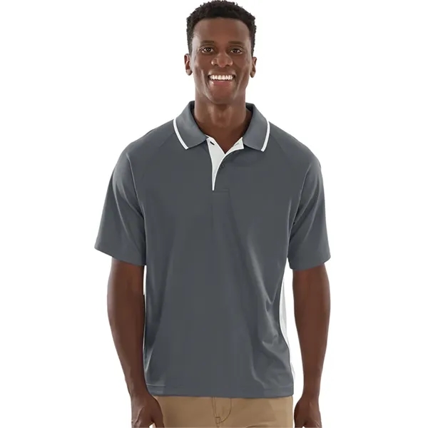 Men's polyester pique knit color-blocked polo shirts... from ASI 44620 Charles River Apparel