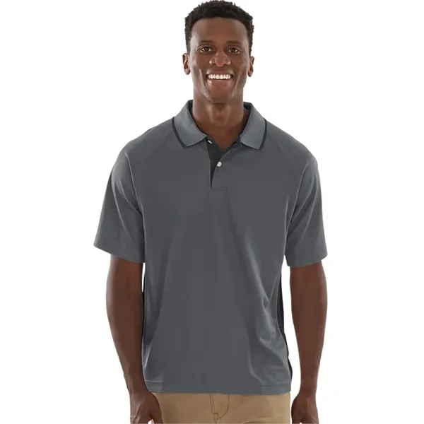 Men's polyester pique knit color-blocked polo shirts... from ASI 44620 Charles River Apparel