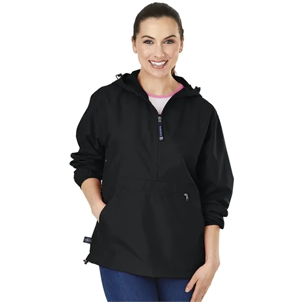 Wind and water-resistant pullover with an extended zipper.... from ASI 44620 Charles River Apparel