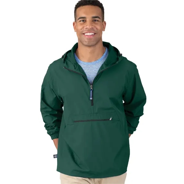 Wind and water-resistant pullover with an extended zipper.... from ASI 44620 Charles River Apparel