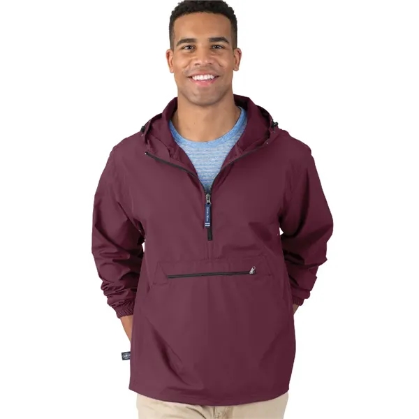 Wind and water-resistant pullover with an extended zipper.... from ASI 44620 Charles River Apparel