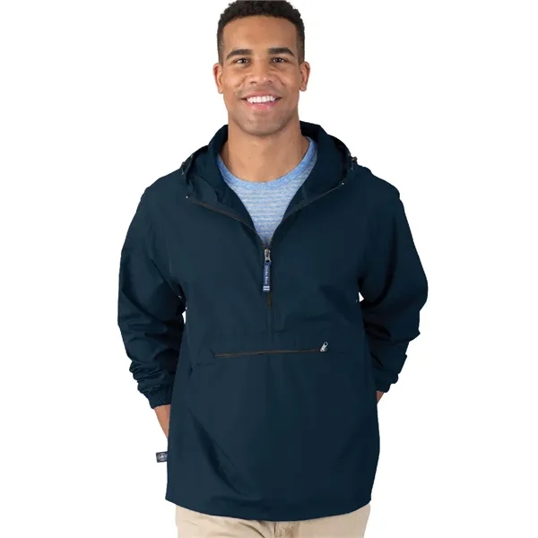 Wind and water-resistant pullover with an extended zipper.... from ASI 44620 Charles River Apparel