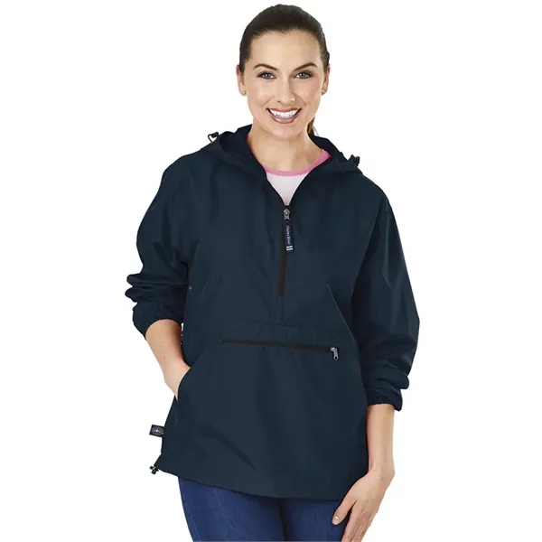 Wind and water-resistant pullover with an extended zipper.... from ASI 44620 Charles River Apparel