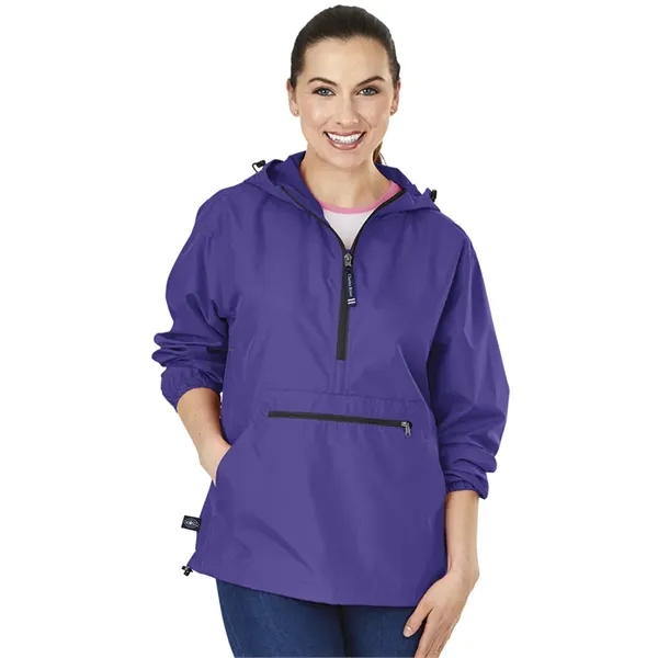 Wind and water-resistant pullover with an extended zipper.... from ASI 44620 Charles River Apparel