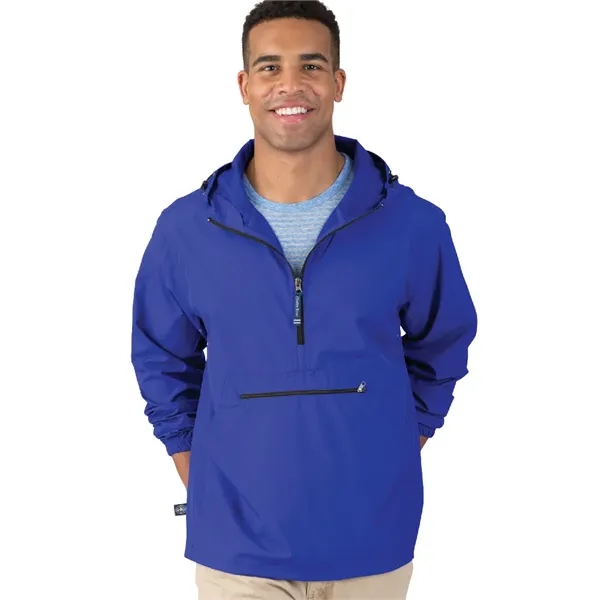 Wind and water-resistant pullover with an extended zipper.... from ASI 44620 Charles River Apparel