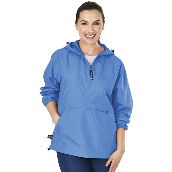 Wind and water-resistant pullover with an extended zipper.... from ASI 44620 Charles River Apparel