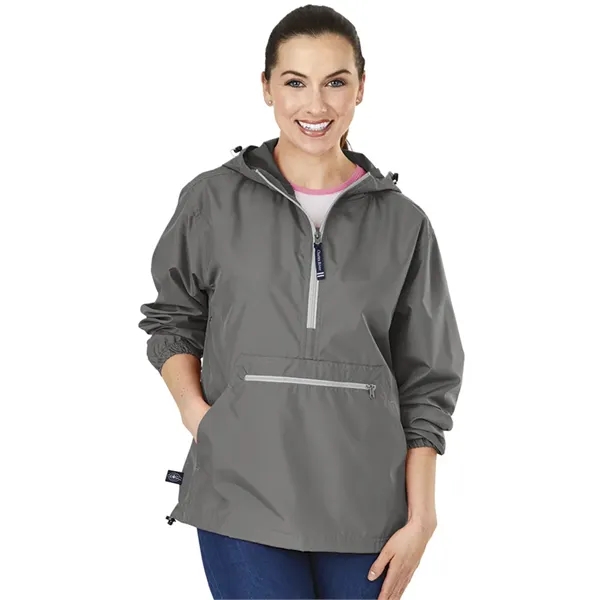 Wind and water-resistant pullover with an extended zipper.... from ASI 44620 Charles River Apparel