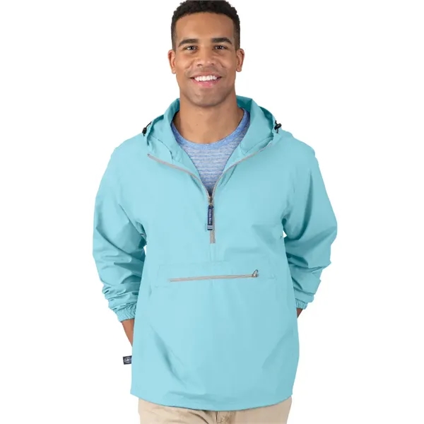 Wind and water-resistant pullover with an extended zipper.... from ASI 44620 Charles River Apparel