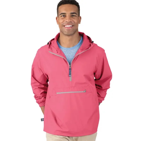 Wind and water-resistant pullover with an extended zipper.... from ASI 44620 Charles River Apparel