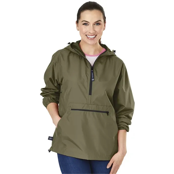 Wind and water-resistant pullover with an extended zipper.... from ASI 44620 Charles River Apparel