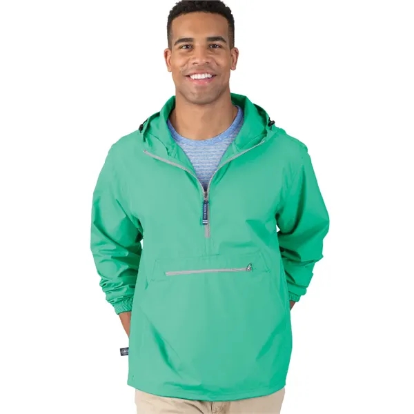 Wind and water-resistant pullover with an extended zipper.... from ASI 44620 Charles River Apparel